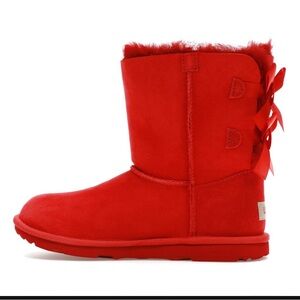 BRAND NEW UGG Bailey Bow girls boots samaba red no box never worn size 5 baby